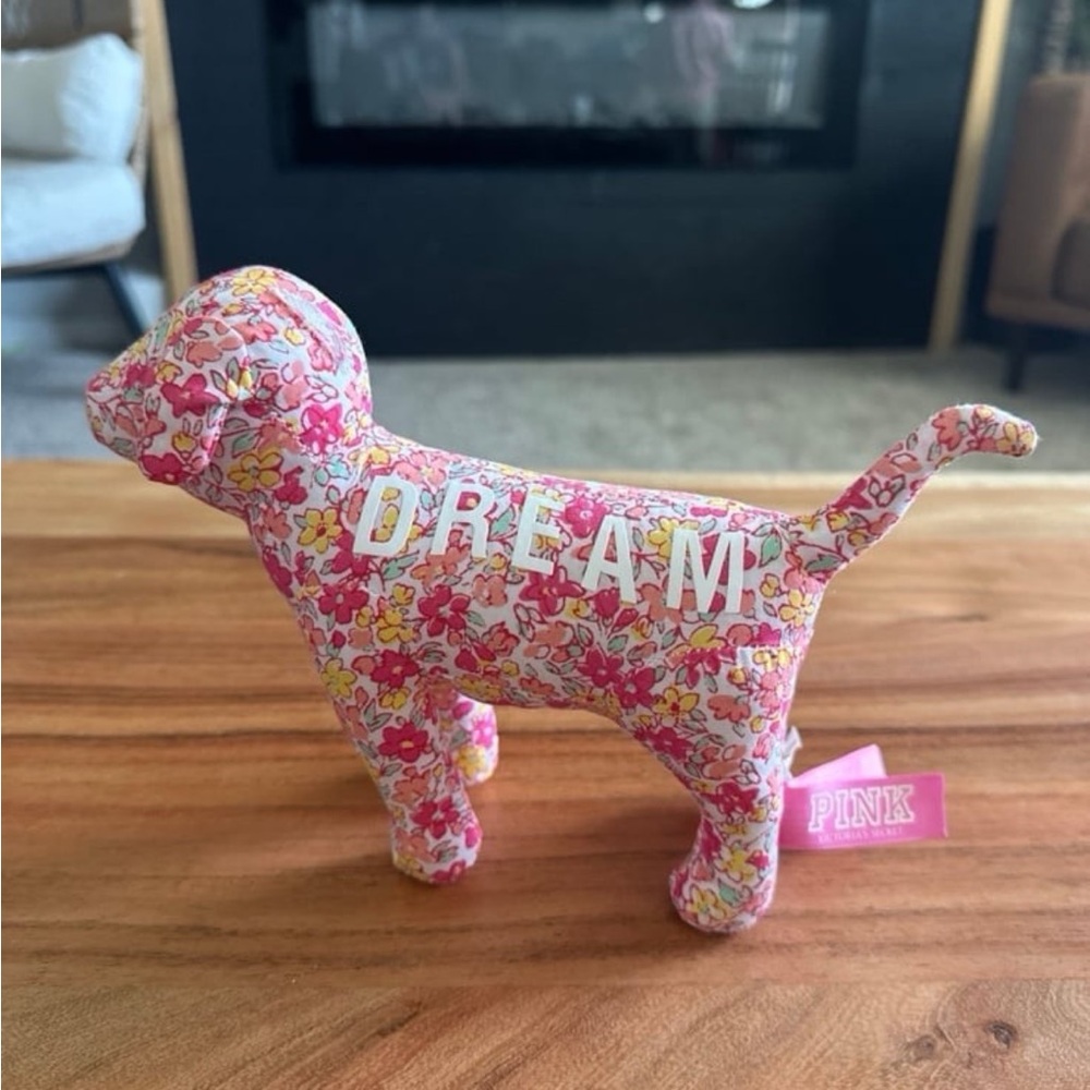 Pink Floral Dog Plush